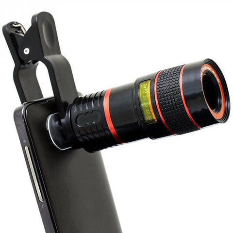 8X/12X Optical Zoom Telescope Camera Lens Clip Mobile Phone Telescope
